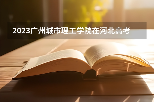 2023广州城市理工学院在河北高考专业招生计划人数