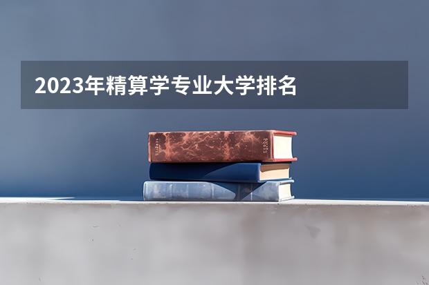 2023年精算学专业大学排名