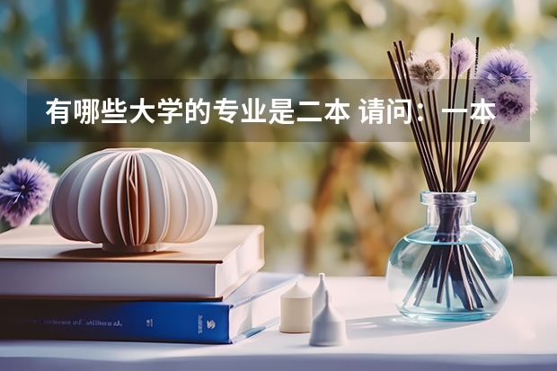 有哪些大学的专业是二本 请问：一本大学有二本专业吗？