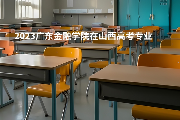 2023广东金融学院在山西高考专业招生计划人数