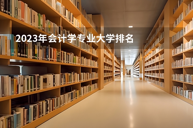 2023年会计学专业大学排名