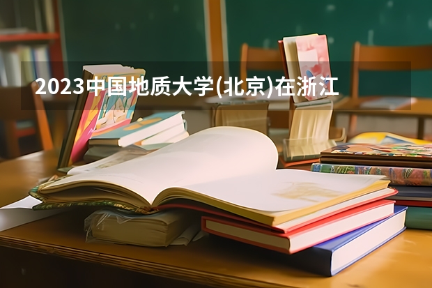 2023中国地质大学(北京)在浙江高考专业招生计划人数