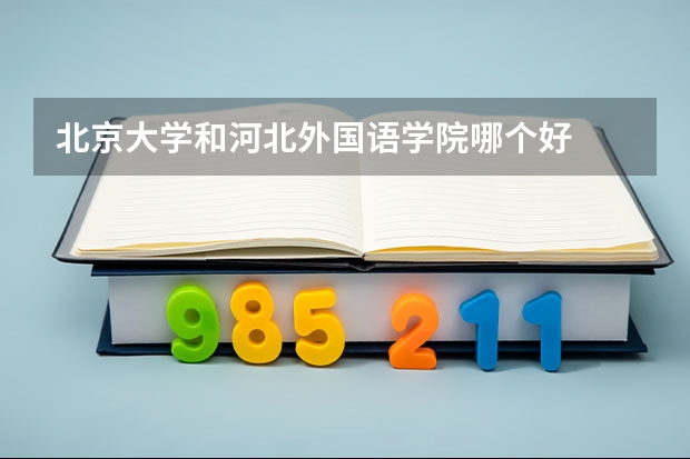 北京大学和河北外国语学院哪个好