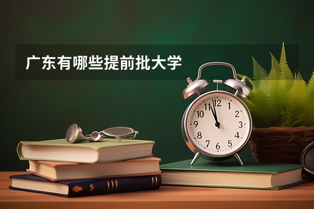 广东有哪些提前批大学