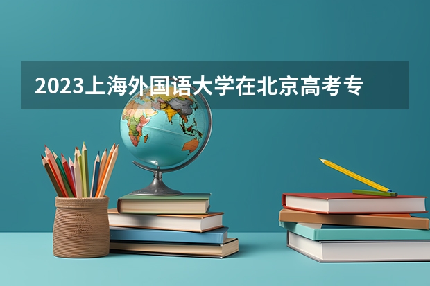 2023上海外国语大学在北京高考专业招生计划人数