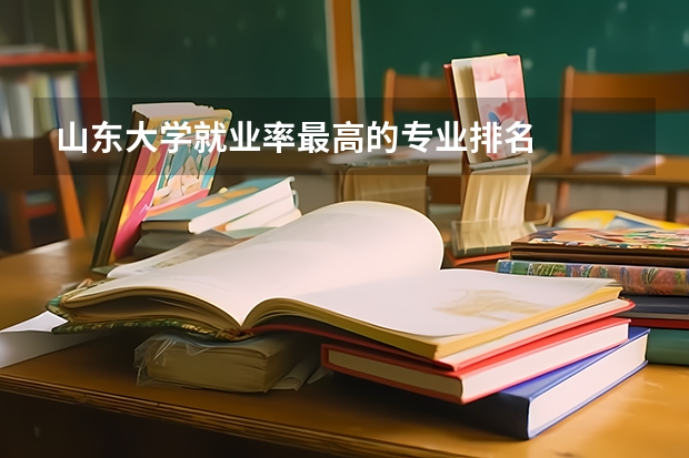 山东大学就业率最高的专业排名