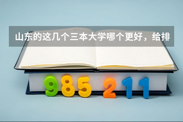 山东的这几个三本大学哪个更好，给排下名