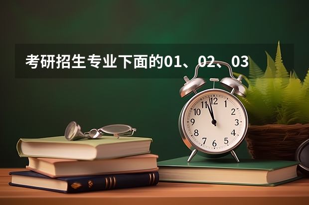 考研招生专业下面的01、02、03是什么意思？