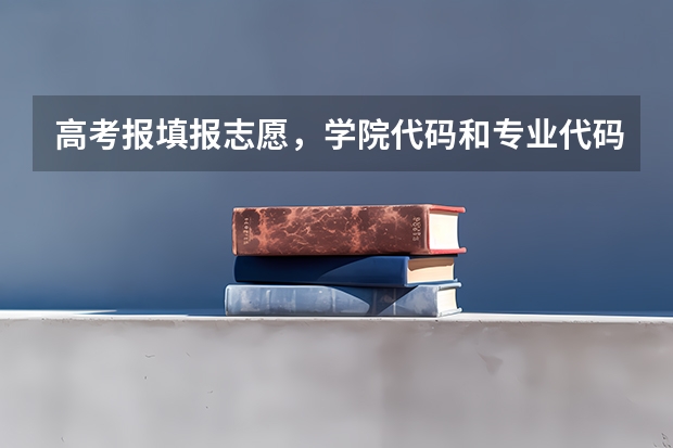 高考报填报志愿，学院代码和专业代码怎么找？在线等.急急急急！