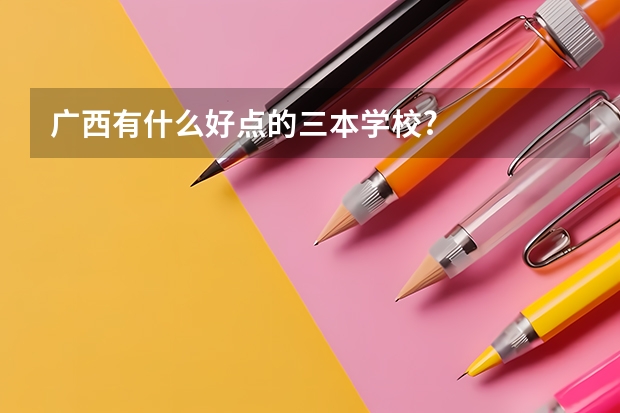 广西有什么好点的三本学校?