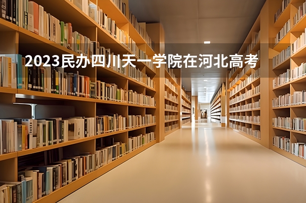 2023民办四川天一学院在河北高考专业招生计划人数